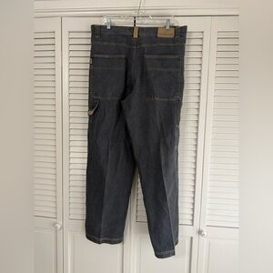 Men's Black Denim Cargo Pants